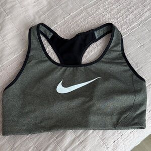 Nike Women's Black and Gray Sports Bra